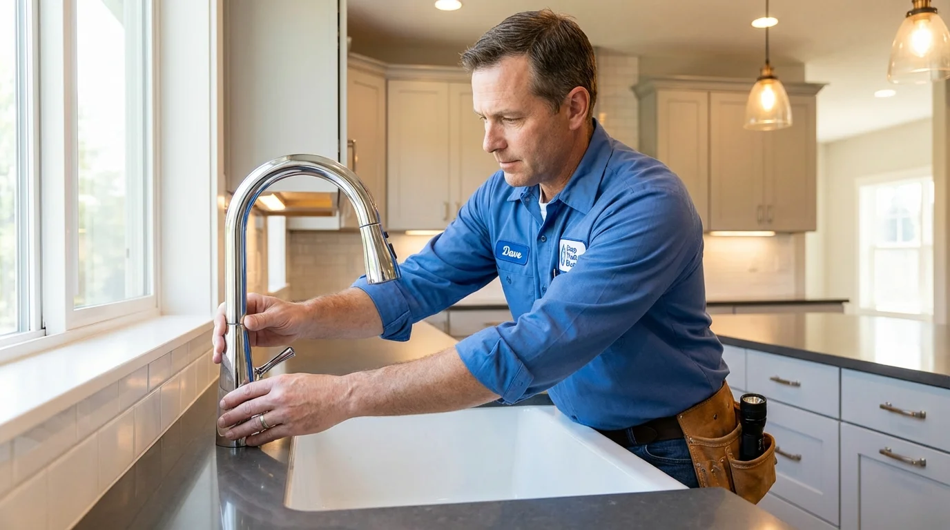 Kitchen faucet installation by Johns Plumbing LLC in Stowell