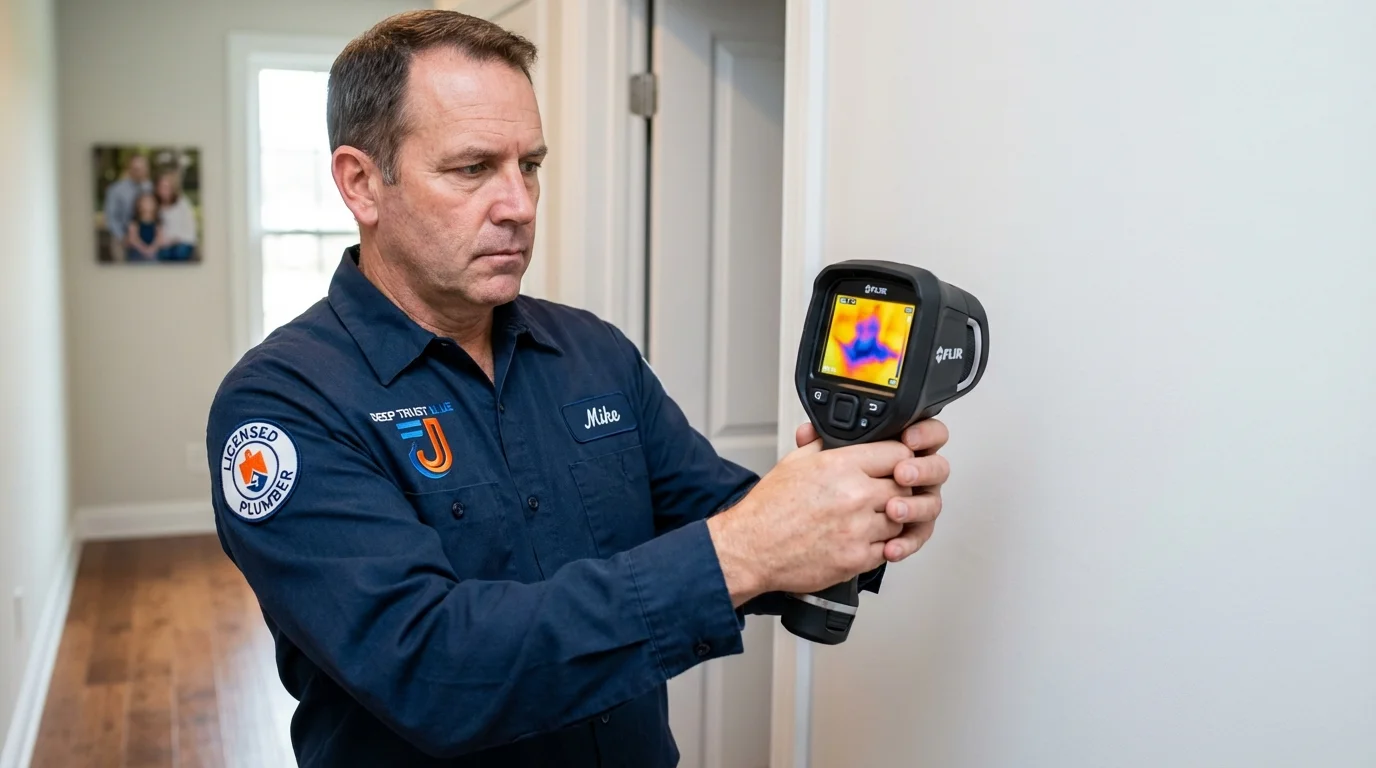 Thermal imaging leak detection by Johns Plumbing LLC in Stowell
